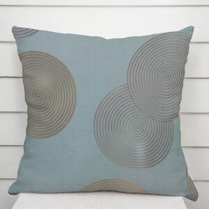 Biante Sametový povlak na polštář Tamara TMR-058 Designové kruhy na modrošedém 30 x 50 cm
