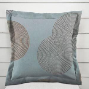 Biante Sametový povlak na polštář s lemem Tamara TMR-058 Designové kruhy na modrošedém 30 x 50 cm
