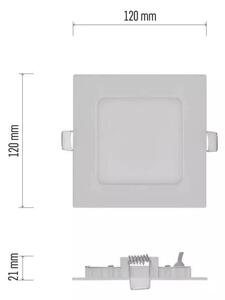 Emos lighting LED zápustný panel NEXXO, 12cm, 7W, čtvercový, bílý Barva: Bílá, Chromatičnost: 3000K