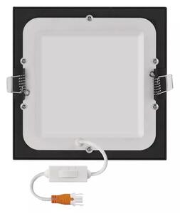 Emos lighting LED zápustný panel NEXXO, 17,5cm, 12,5W, CCT, čtvercový, černý/stříbrný Barva: Černá