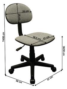 TEMPO Kancelářská židle, šedá/černá, SALIM NEW