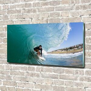 Foto obraz sklo tvrzené Surfer na vlně osh-70293058