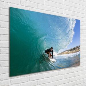 Foto obraz sklo tvrzené Surfer na vlně osh-70293058