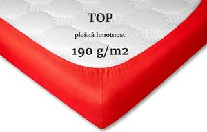 Kvalitní jersey prostěradlo červené barvy. Jersey prostěradla jsou napínací, opatřena gumou v tunýlku. K výrobě těchto prostěradel je používána kvalitní jersey tkanina s vysokou gramáží 190 g/m2. Rozměr prostěradla je 60x120x10 cm