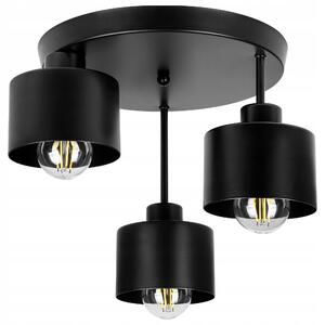 Lampa Sufitowa LED Żyrandol Wisząca 3x E27 Svítidlo Černé do Obývacího pokoje