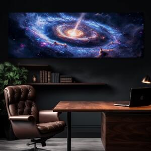 Obraz na plátně - Galaxie Quesor FeelHappy.cz Rozměr obrazu (Šířka x Výška): 60 x 20 cm