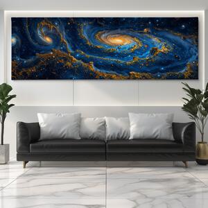 Obraz na plátně - Galaxie Gnosar FeelHappy.cz Rozměr obrazu (Šířka x Výška): 120 x 40 cm