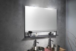 Sapho ERUPTA zrcadlo s poličkou a LED osvětlením 120x95x12cm, černá mat ERU325