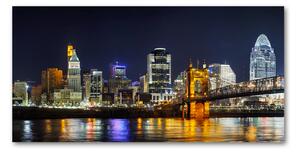 Foto obraz sklo tvrzené Řeka Ohio noc osh-72862712