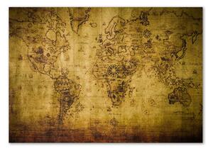 Foto-obrah sklo tvrzené Stará mapa světa osh-74813931