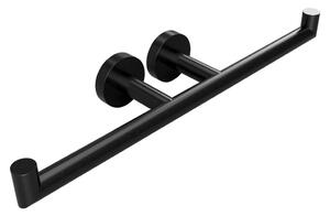 SAPHO - X-ROUND BLACK, dvojitý držák toaletního papíru, černá, XB703