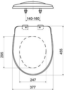 Sapho Sapho, WC sedátko 455x377 mm, bílé, PP, SAPHO3556
