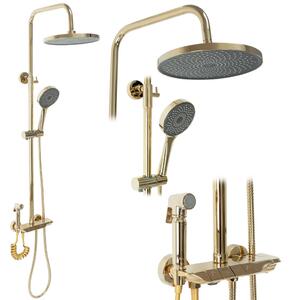 Rea Max, termostatický sprchový set s baterií, zlatá lesklá, REA-P6617