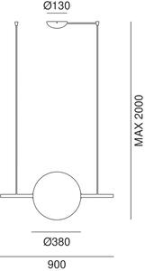 Il Fanale Designové závěsné svítidlo ALMA 900 mm - 1 stínidlo