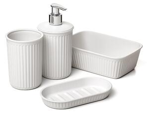 Sada doplňků do koupelny - 4 kusy - Plast - Bez BPA - Minimalistický design