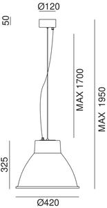 Il Fanale Industriální závěsné svítidlo LOFT s kabelem ø 420 mm