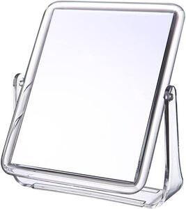 360° otočná zrcátka na líčení – oboustranná, stolní a celotělová, vhodná do koupelny i ložnice (obdélníková) – vysoce kvalitní ABS plast, 15