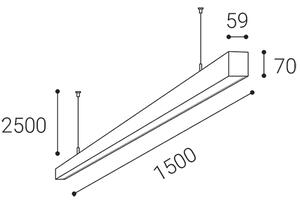 Led2 Závěsné svítidlo NOLI Z 150 cm Barva: Bílá