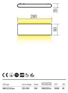 Redo Venkovní LED nástěnné svítidlo Pocket d:280mm Barva: Antracit