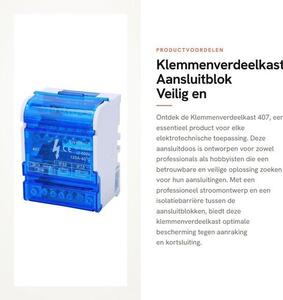 Rozvaděč svorek – Přepojovací svorkovnice – Bezpečný a profesionální design – Kompaktní provedení – Přepojovací krabička – Vhodné pro elektroinstalace – 