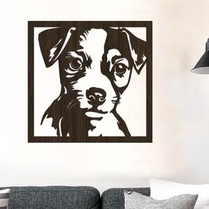 Dřevo života | Dřevěná dekorace psa Jack Russell teriér | Rozměry (cm): 40x40 | Zvolte barvu dekoru: Wenge