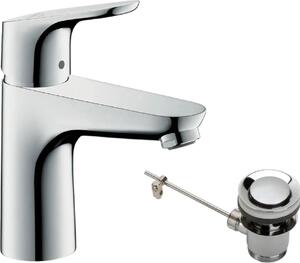 Hansgrohe Focus umyvadlová baterie 100 CoolStart s odtokovou soupravou s táhlem, chrom, 1 ks