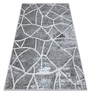 Moderní koberec MEFE 2783 Mramor - Strukturální, dvě vrstvy rouna, tmavo-šedý Rozměr koberce: 80x150 cm