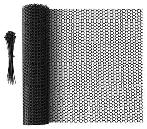 Drátěné oplocení - 10 m x 40 cm - Plast - Černá - Lze stříhat