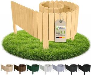 Flexibilní ohraničení pro truhlíky, rozměry 200 x 20 cm - Dřevěné ohraničení - Okraj pro záhony - Okraj pro truhlíky - Plot pro ovocné sady - Odolné vůči povětrnostním vlivům