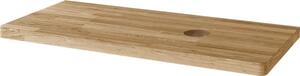 Mereo Siena, koupelnová deska na skříňku, dub masiv, 80 cm, L/P, asymetrická, s výřezem na skříňku 60 cm CN481DA
