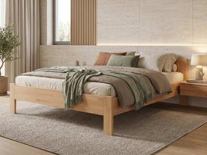 Buková zvýšená manželská postel Tina 2 140x200, Moření: Třešeň