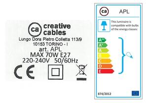 Creative cables Fermaluce natural, přírodní dřevěné bodové svítidlo na stěnu nebo strop Velikost: 9,7 cm