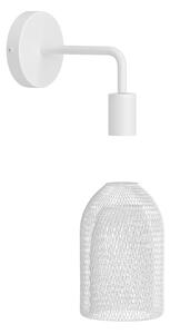 Creative cables Fermaluce urban, kovové nástěnné svítidlo se stínidlem ghostbell a ohnutou prodlužovací trubičkou Barva: Bílá