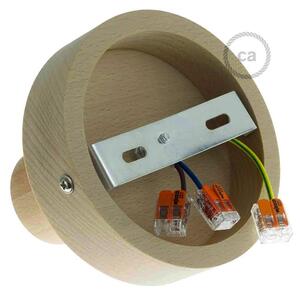 Creative cables Fermaluce natural, přírodní dřevěné bodové svítidlo na stěnu nebo strop Velikost: 15,7 cm