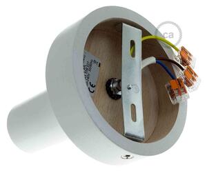 Creative cables Fermaluce monochrome, lakované dřevěné bodové svítidlo na stěnu nebo strop 14,2 cm Barva: Bílá
