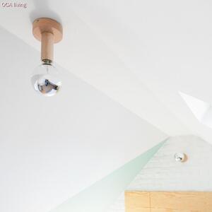Creative cables Fermaluce natural, přírodní dřevěné bodové svítidlo na stěnu nebo strop Velikost: 15,7 cm