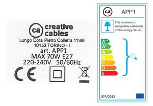 Creative cables Fermaluce color block, barevné porcelánové bodové svítidlo na stěnu nebo strop Barva: Šedá