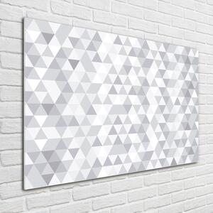 Fotoobraz skleněný na stěnu do obýváku Šedé trojůhelníky osh-77999938