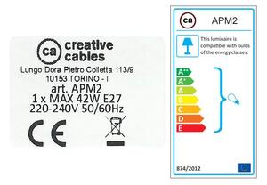 Creative cables Fermaluce metallo 90° monochrome, nastavitelné kovové nástěnné nebo stropní svítidlo s objímkou E27 se závitem Barva: Bílá