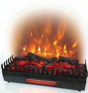 Elektrický krb s efektem plamene - výkon 2000 W - rozměry 67x23x24 cm - materiál: dřevo - barva: černá - určen pro vnitřní použití - dekorativní krb