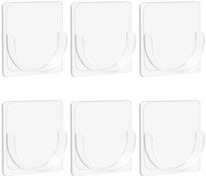 Držák na závěs do sprchy, 6 kusů - Samolepicí držák - Bez vrtání - Stabilita - Ochrana stěny - Polokruhový design - Podpora pro závěs