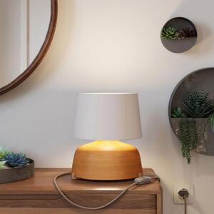 Creative cables Keramická stolní lampa coppa se stínidlem Athena, s textilním kabelem, vypínačem a dvoupólovou zástrčkou Barva: Tabulová černá-černá