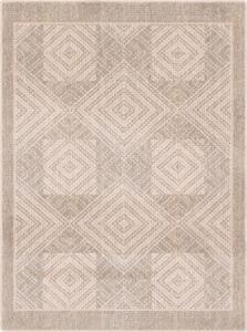 Agnella moderní vlněný koberec Isfahan M Ratina Piskový Geometrický béžový Rozměr: 80x120 cm
