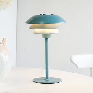 Dyberg Larsen Stolní lampa SIXTEEN, ledově modrá, kov, E27, Modrá, Obývací pokoj / jídelna, kov, Skandinávský