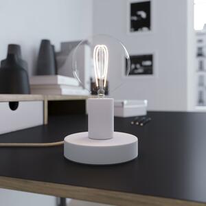 Creative cables Kovová stolní lampa Posaluce Barva: Lesklá bílá