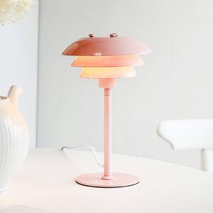 Dyberg Larsen Stolní lampa SIXTEEN, růžová, kov, E27, Fialová / růžová / barva růže, Obývací pokoj / jídelna, kov, Skandinávský