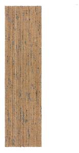 Ručně tkaný jutový běhoun v modro-přírodní barvě 60x300 cm Jute Boucle Blue – Flair Rugs