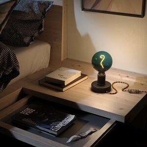Creative cables Kožená stolní lampa Posaluce Barva: Hnědá