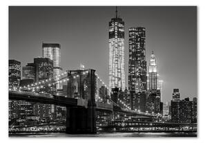 Foto obraz sklo tvrzené Manhattan noc osh-80201482