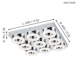 Eglo 95665 - LED Stropní svítidlo FRADELO 9xLED/4W/230V